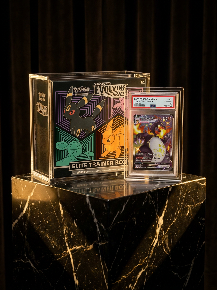 Acryl Bescherming voor Pokémon TCG Elite Trainer Boxes en Graded Slabs